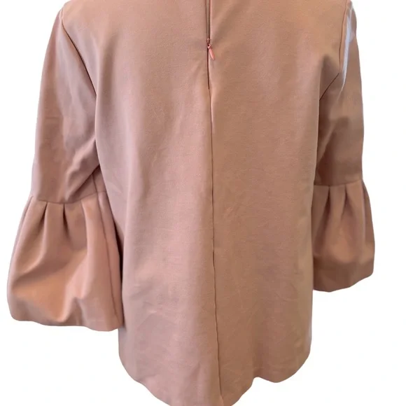 OXFORD SUNDAY Faux Suede Bell 3/4
Sleeve Blouse Size Large Dusty Light Pink - Picture 5 of 11
